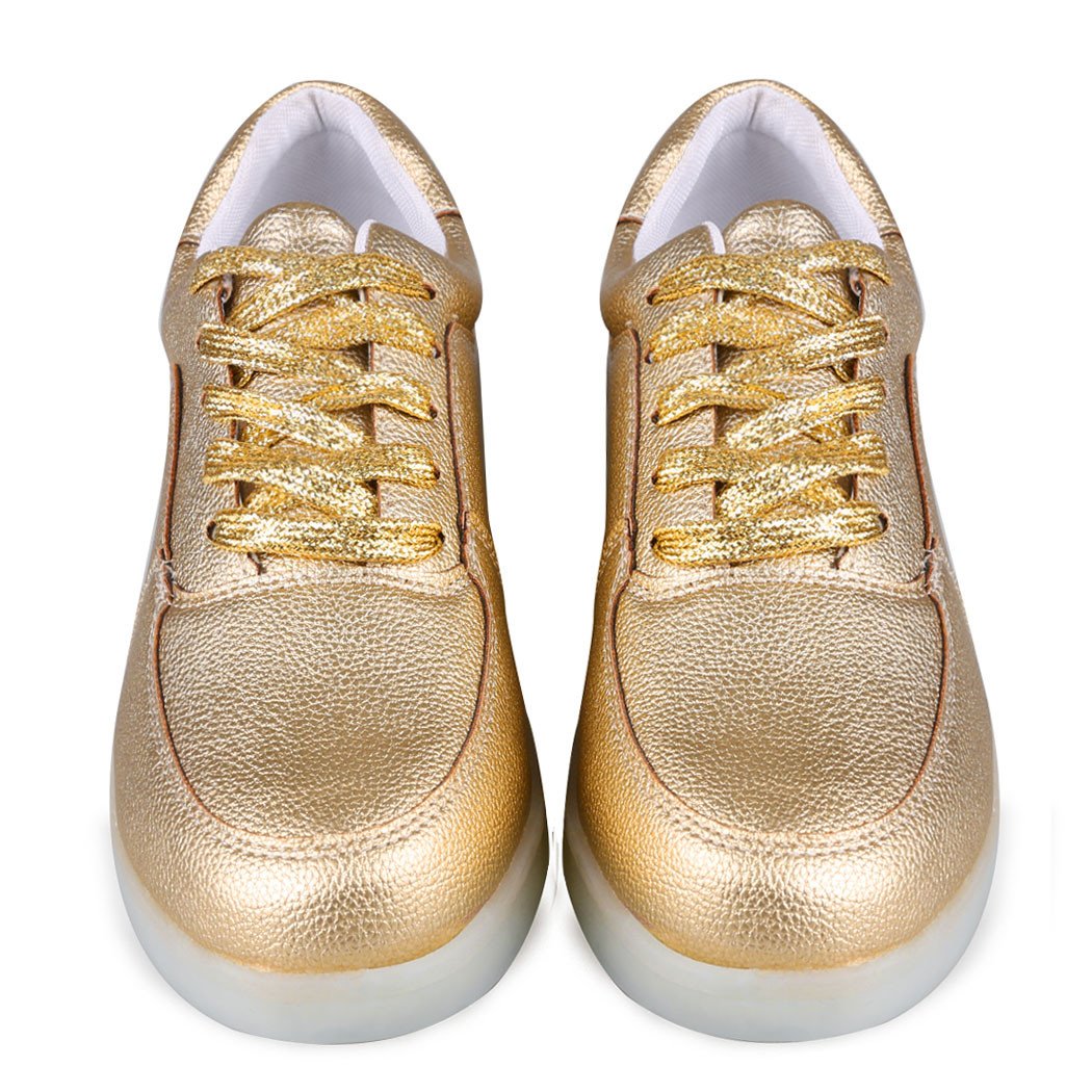 Unisex Cool LED Light Lace Up Luminous  Flat Sneaker Shoes - Meet Yours Fashion - 9