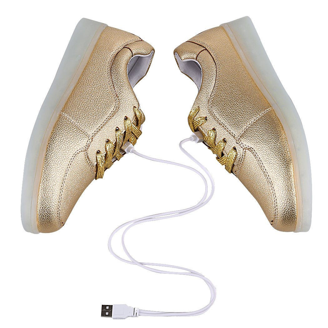 Unisex Cool LED Light Lace Up Luminous  Flat Sneaker Shoes - Meet Yours Fashion - 11