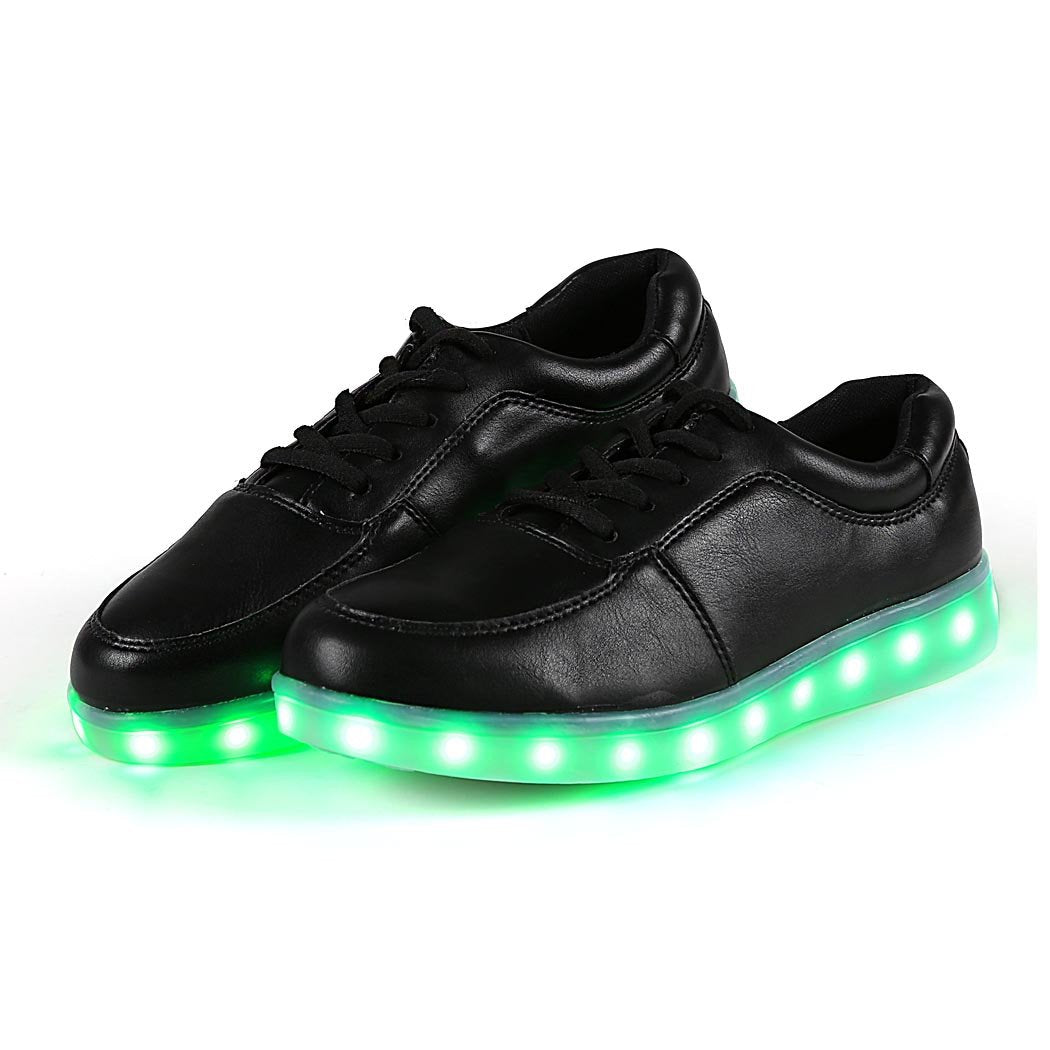Unisex Cool LED Light Lace Up Luminous  Flat Sneaker Shoes - Meet Yours Fashion - 4