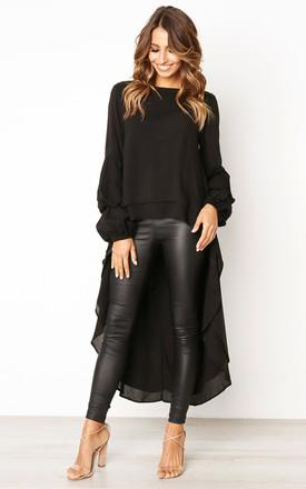 Marie Sleeve Top In Black