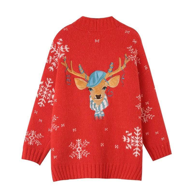 Christmas Reindeer Chunky Cardigan Sweater?