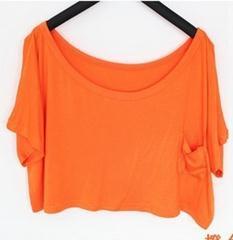 Scoop Casual Short Sleeve Pocket Short Midriff-baring T-shirt - Meet Yours Fashion - 9