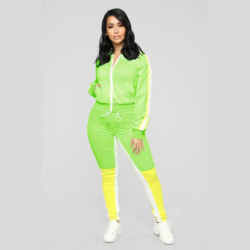 Neon Green Long Skinny Pants Set