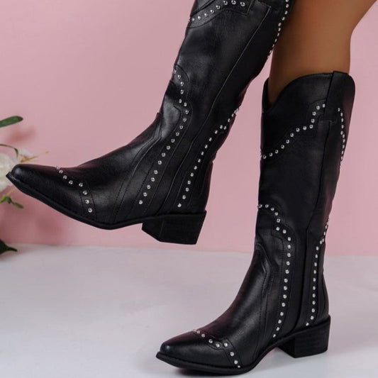 American Vintage Boots | Over-the-Knee Boots | Rivet Studded Riding Boots