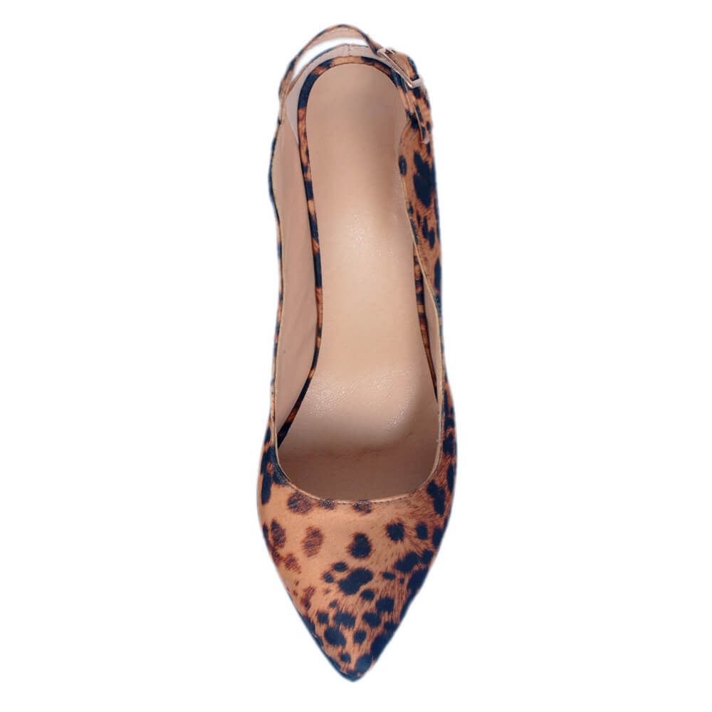 Sexy Leopard Cutout Pointed Toe Pumps