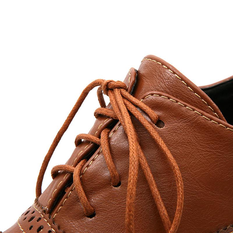 British Style Carved Classy Lace up Oxford Shoes - MeetYoursFashion - 14