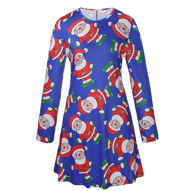 Plus Size Dress | Christmas Dress | Cartoon Print Dress – May Your Fashion
