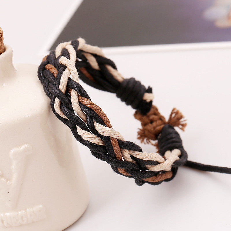Wax Rope Handmade Braided Bracelet