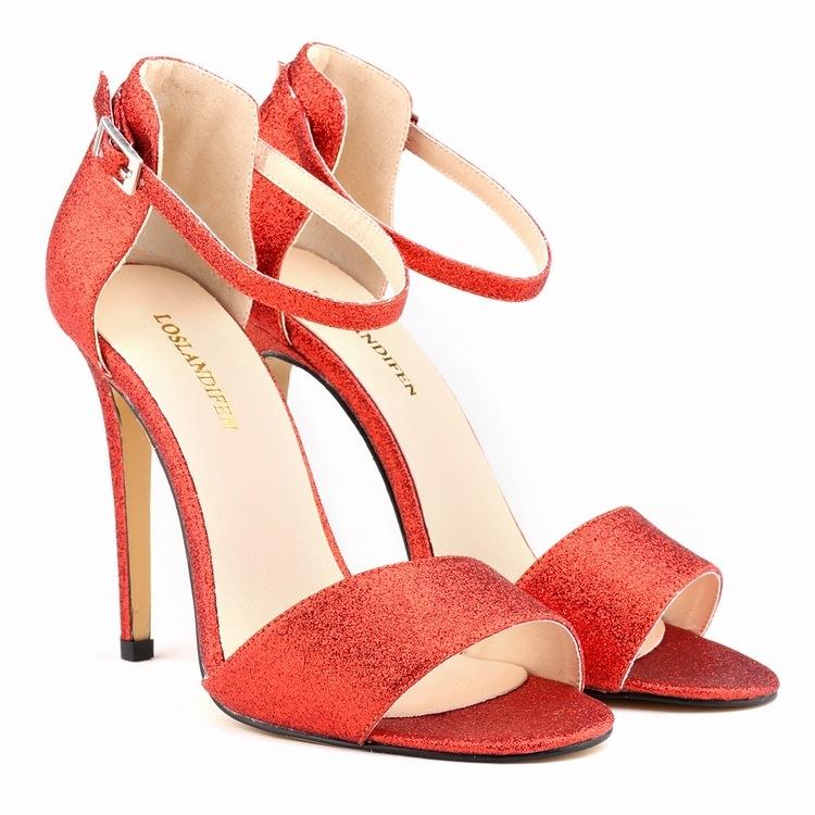 Sexy Shining Peep-Toe High Heels Women's Sandals Shoes