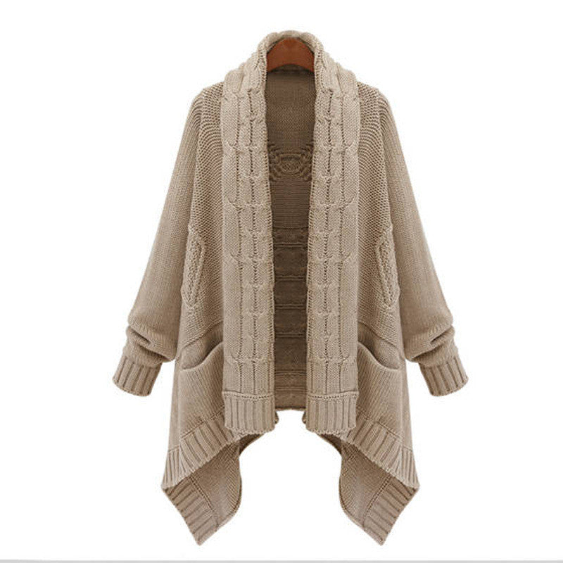 Cardigan Loose Upset Asymmetric Pure Color Sweater - May Your Fashion - 2