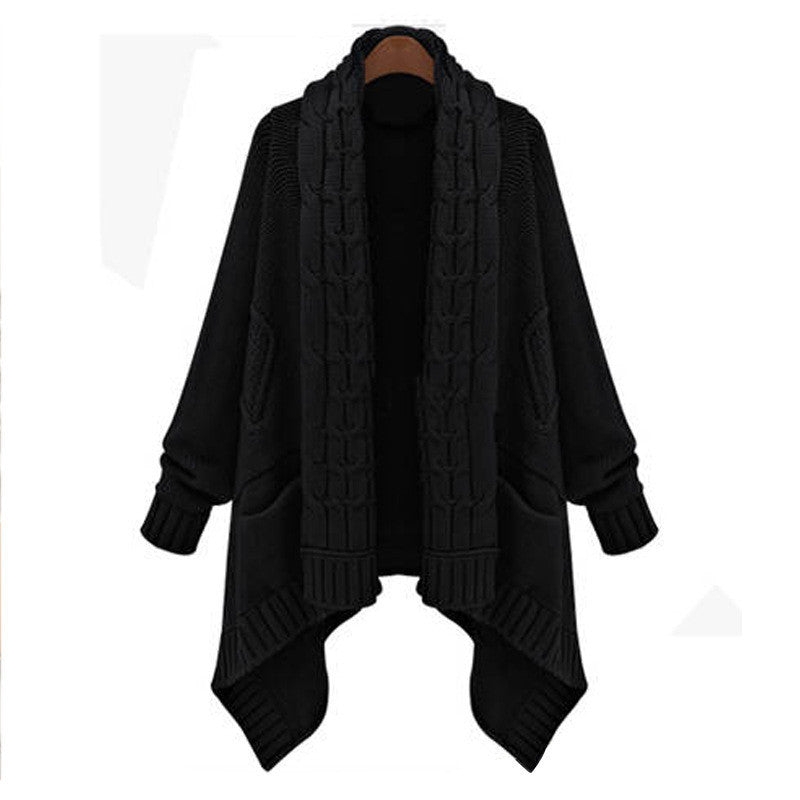 Cardigan Loose Upset Asymmetric Pure Color Sweater - May Your Fashion - 3