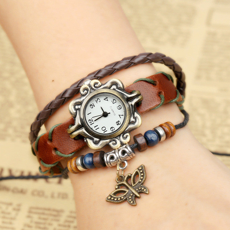 Butterfly Handmade Woven Bracelet Watch