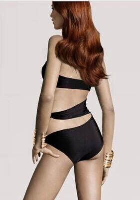 Strapless Cross Wrap Low Waist Bikini Set Swimwear - Meet Yours Fashion - 5