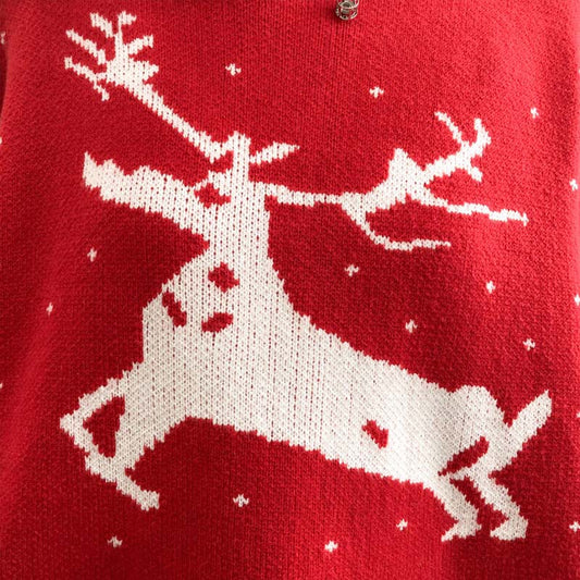 Christmas Reindeer Snowflake Pullover Sweater