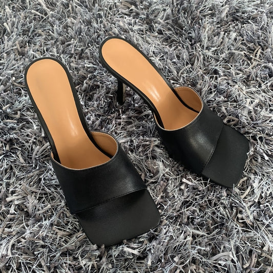 Square Toe Heels Sandals Slippers Mules Sandals