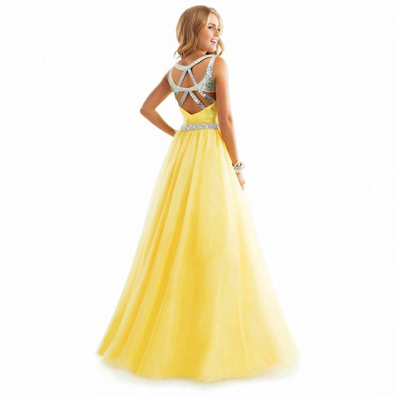 Chiffon Spaghetti Strap Pure Color Long Party Dress - Meet Yours Fashion - 2