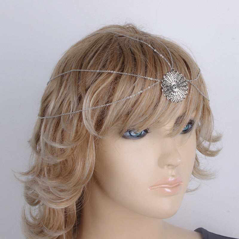 Fashion Metal Flower Tassel Hair Clips