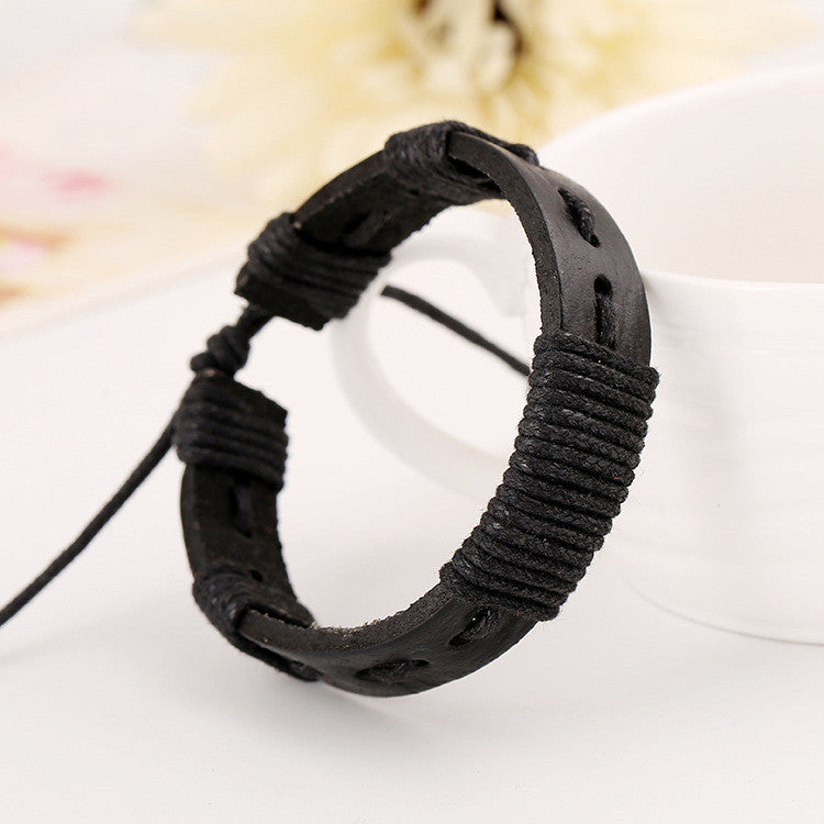 Simple Hand Woven Leather Bracelet
