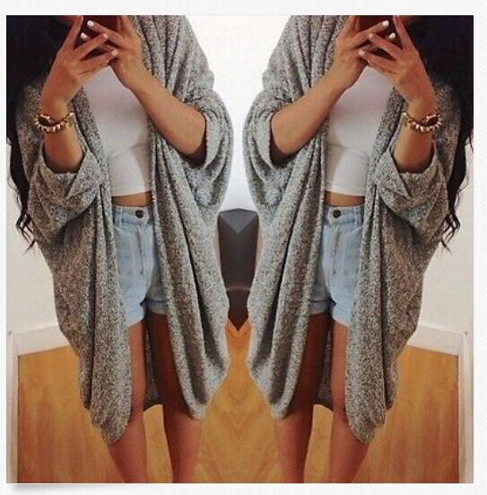 Batwing Solid Pleated Long Cardigan Coat - May Your Fashion - 4