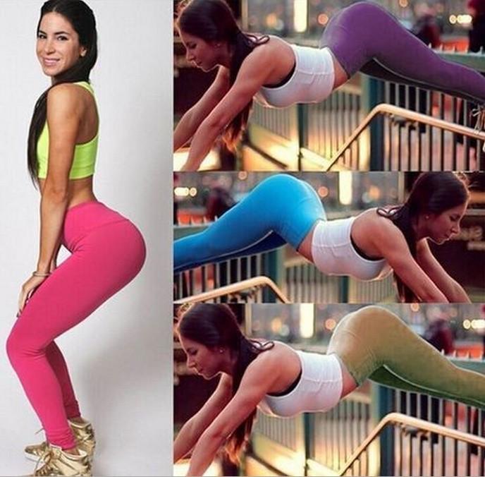 Candy Color Sport High Elastic Yoga Sport Pants - Meet Yours Fashion - 3