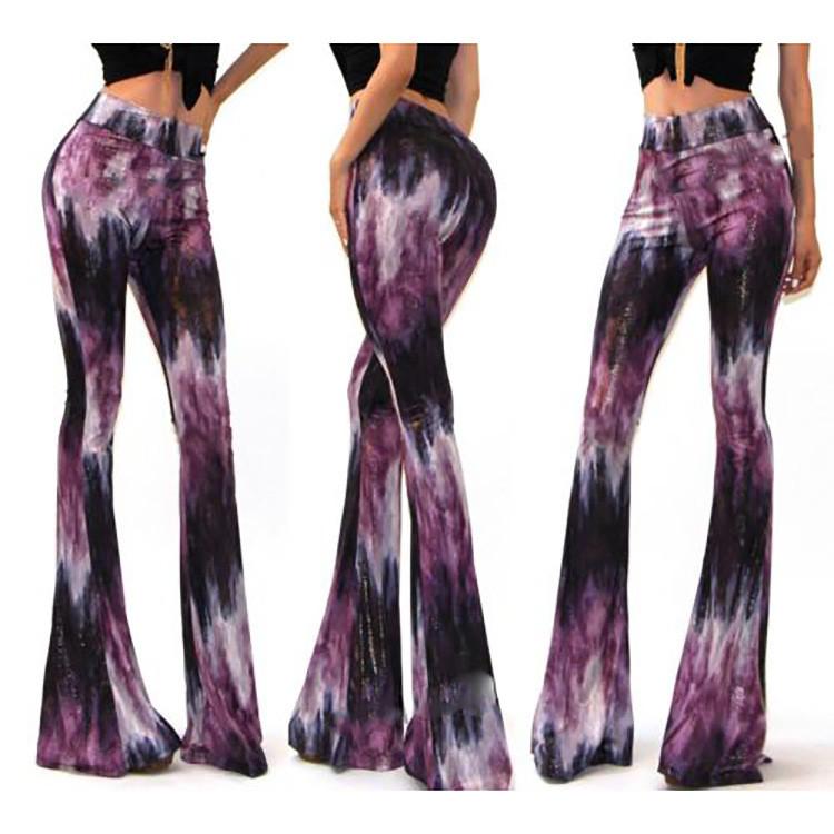 Flower Print Long Wide Leg Skinny Pants - Meet Yours Fashion - 2