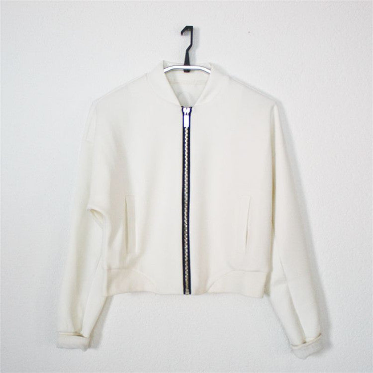 Print Scoop Zipper Sport Short Coat - May Your Fashion - 5