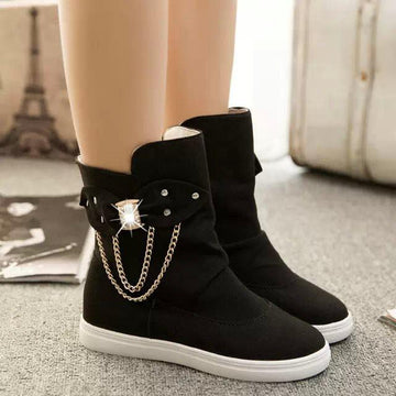 New Style Canvas Bowknot Flat Boots