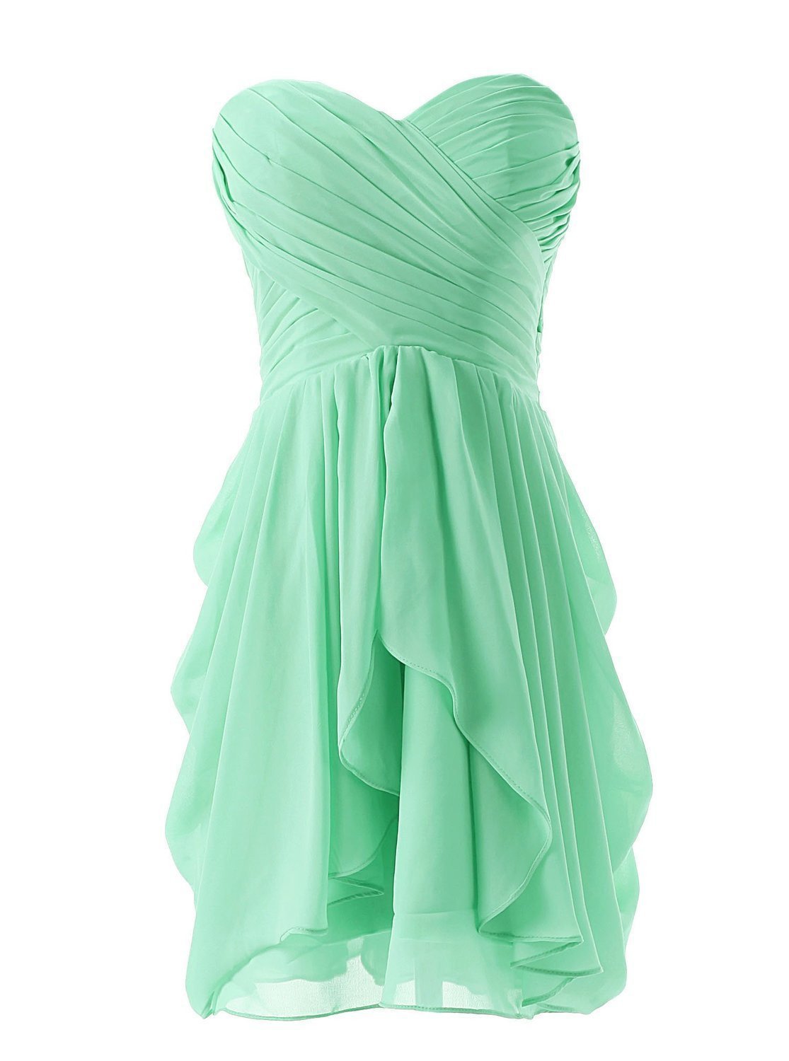 Sterpless Solid Color Irregular Ruffles Homecoming Party Dress - Meet Yours Fashion - 2