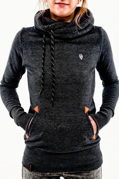 Embroidered Pocket Pure Color Womens Hoodie - May Your Fashion - 3