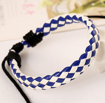 Fashion PU Hand Woven Bracelet