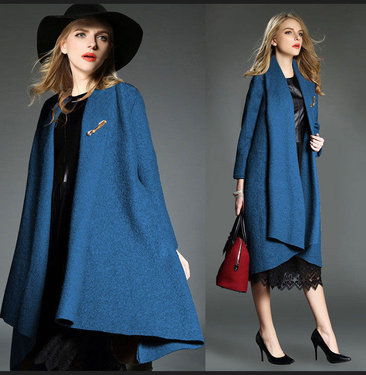 Drape Cardigan Asymmetric Solid Coat - May Your Fashion - 5