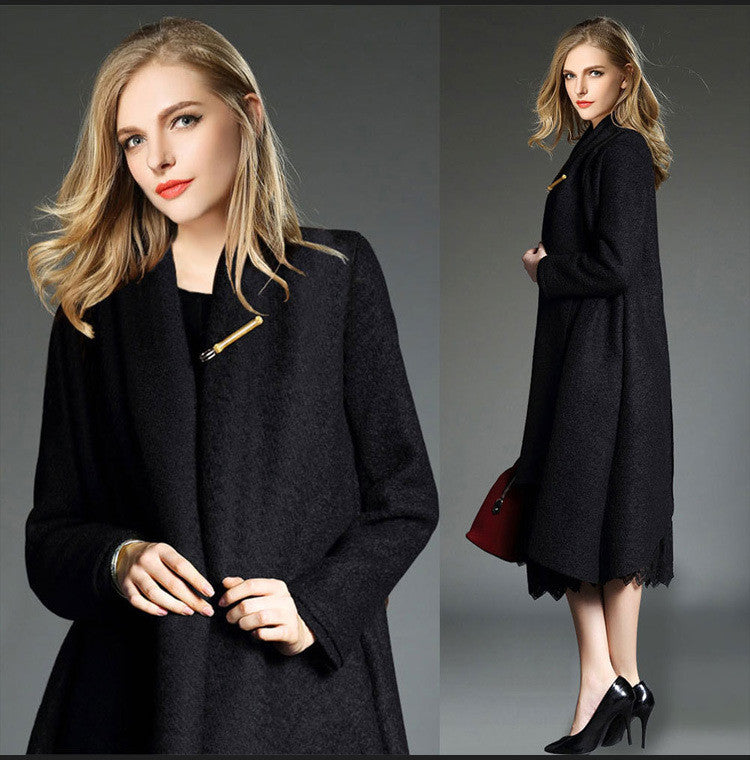 Drape Cardigan Asymmetric Solid Coat - May Your Fashion - 9