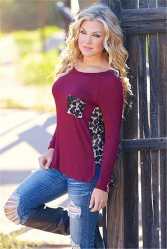 Scoop Leopard Print Long Sleeves Pockets Blouse - Meet Yours Fashion - 2