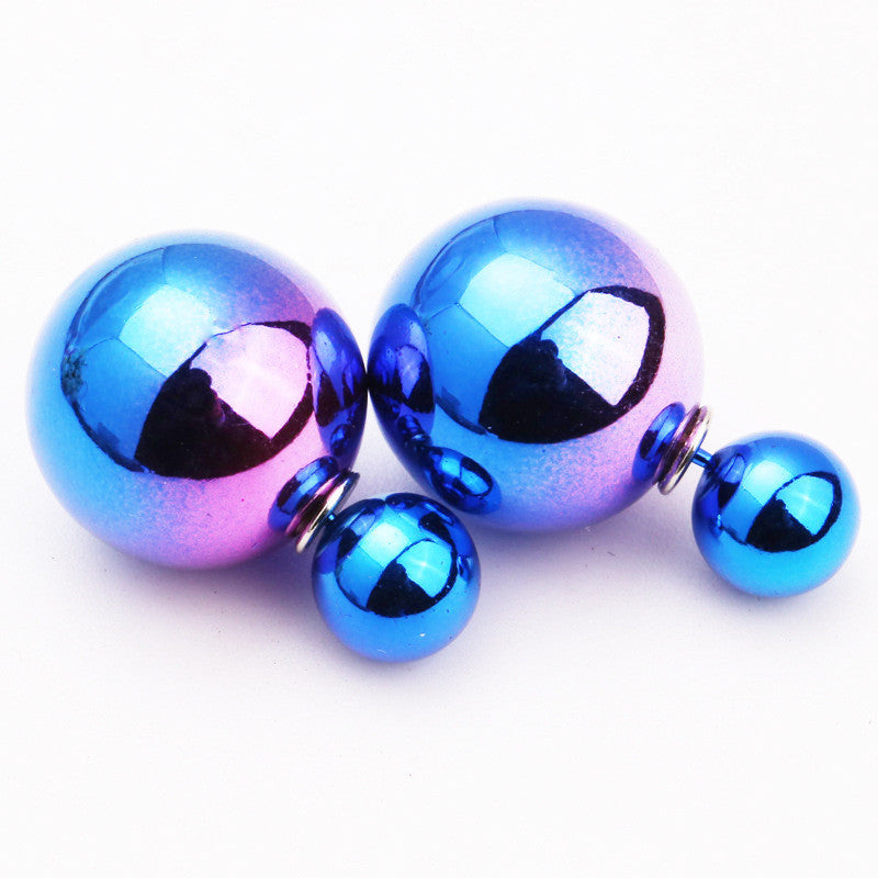 Candy Color Big Little Pearl Earring