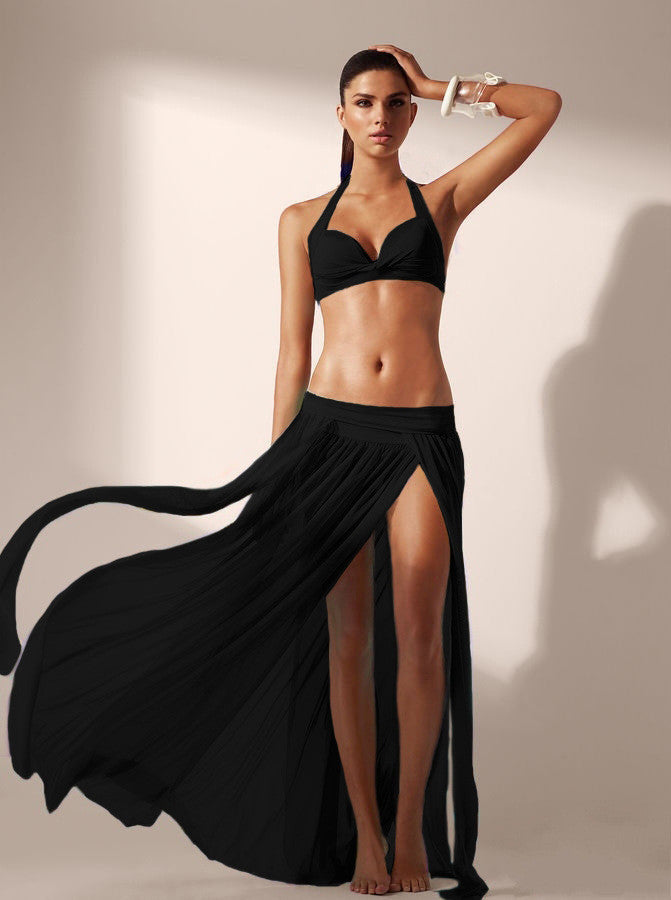 Mesh Beach Long Split Bikini Cover Up - May Your Fashion - 3