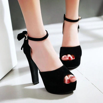 Ankle Strap Back Butterfly Peep-Toe Sexy Sandals