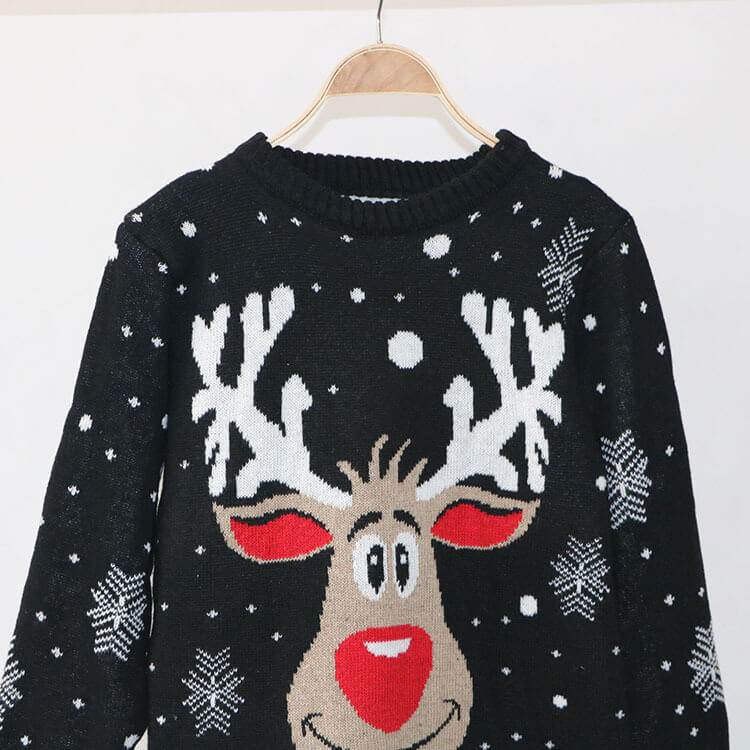 Christmas Cartoon Reindeer Knit Sweater