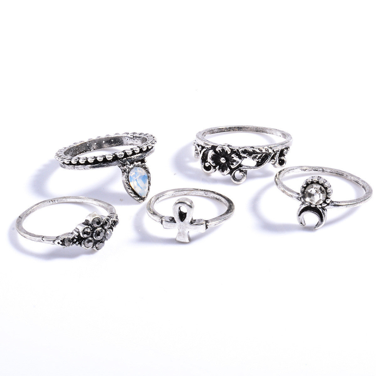 Personality Crystal Combination Suit Rings