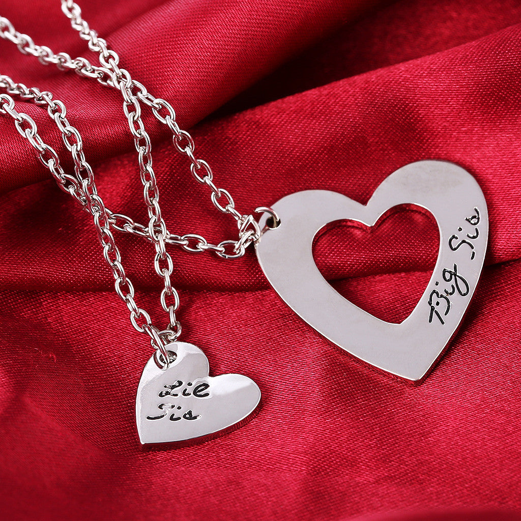 Creative Gifts Soulmate Letter Print Lovers Heart-Shaped Necklace