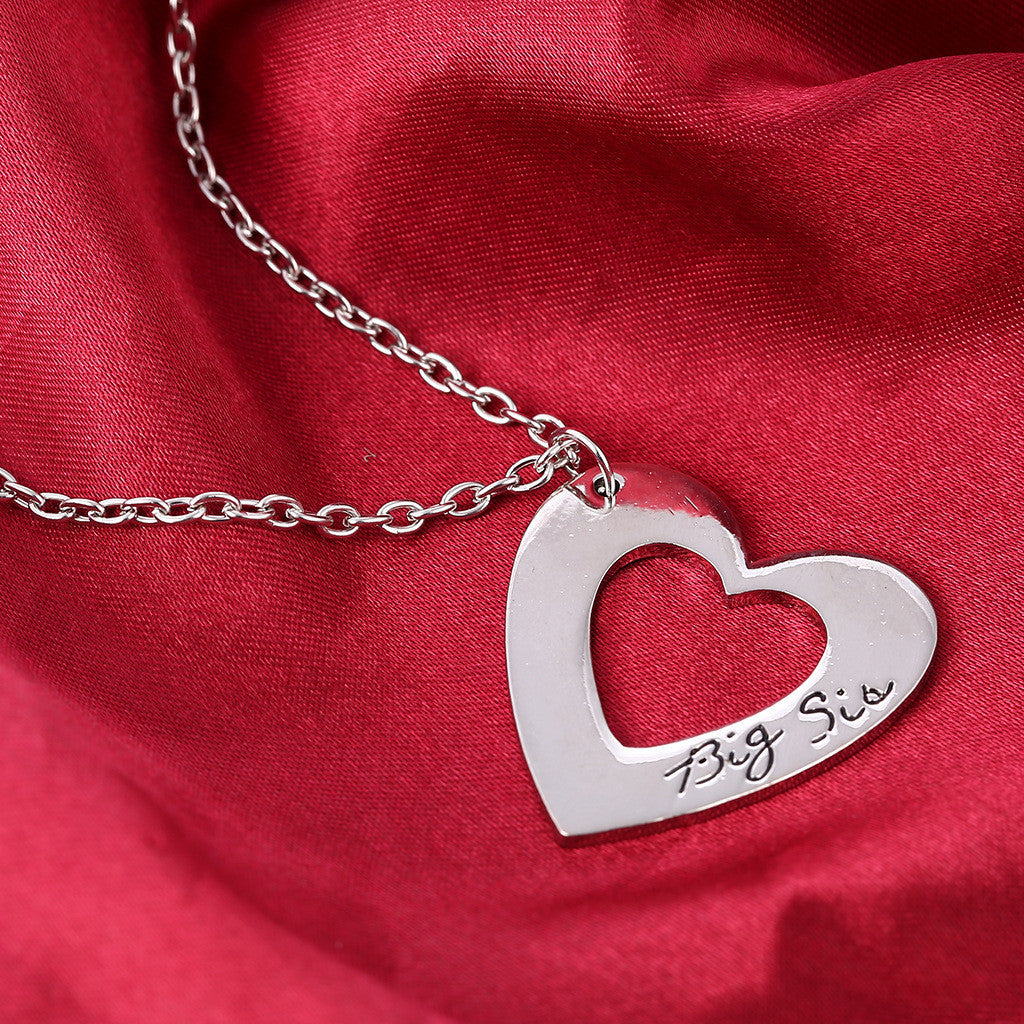 Creative Gifts Soulmate Letter Print Lovers Heart-Shaped Necklace