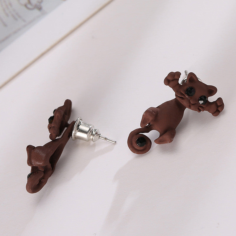 Creative Lovely Cat Stud Earrings