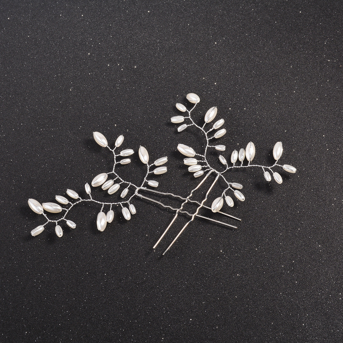 Beautiful White Bride Pearl Hairpins