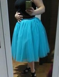 Beautiful Multi-layer Pure Color A-line Tulle Skirt