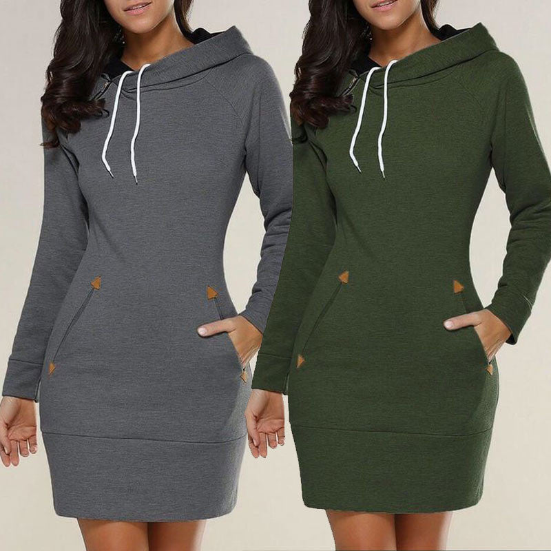 Fashion Pure Color Long Hoodie – May Your Fashion