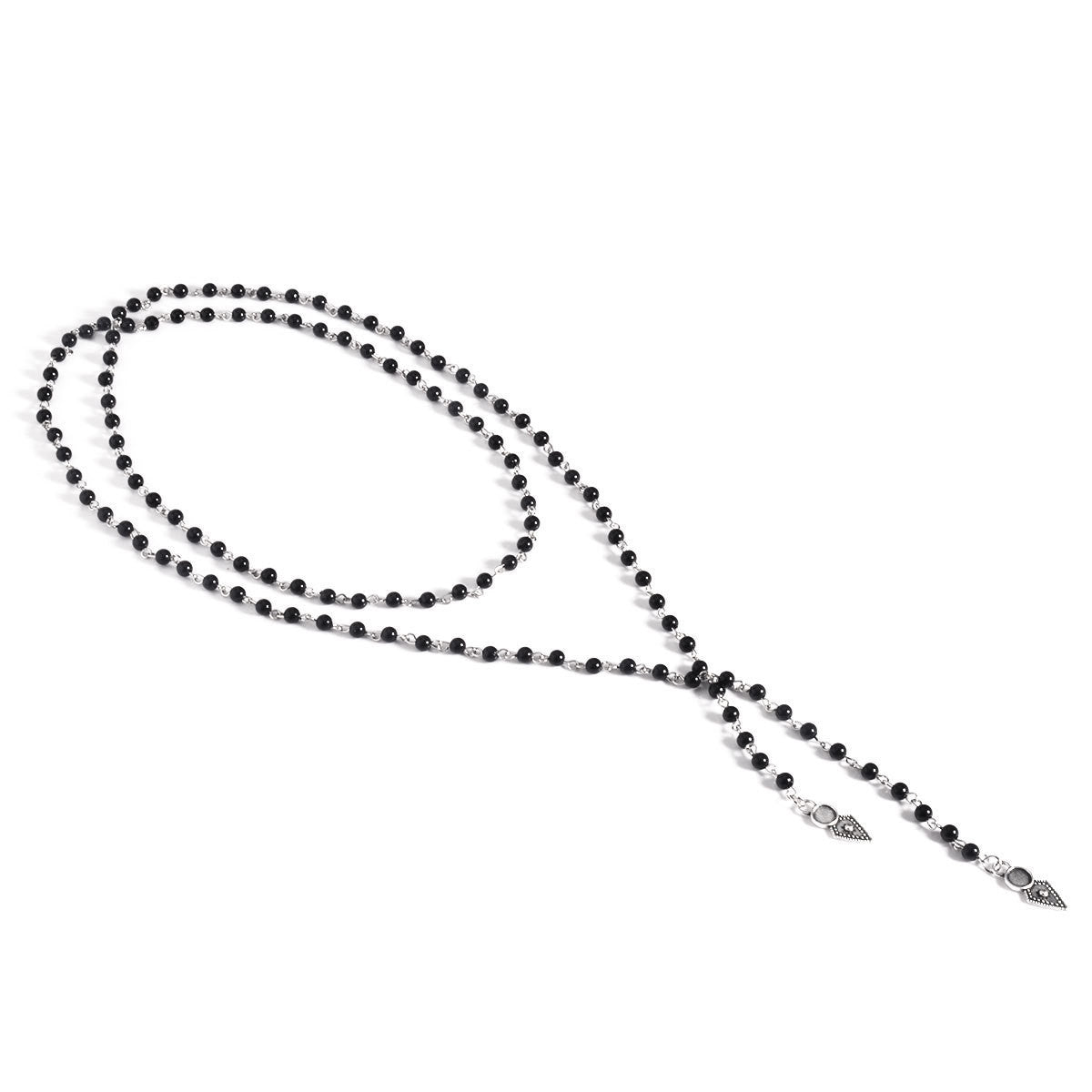 Handmade Beaded Long Pearl Necklace