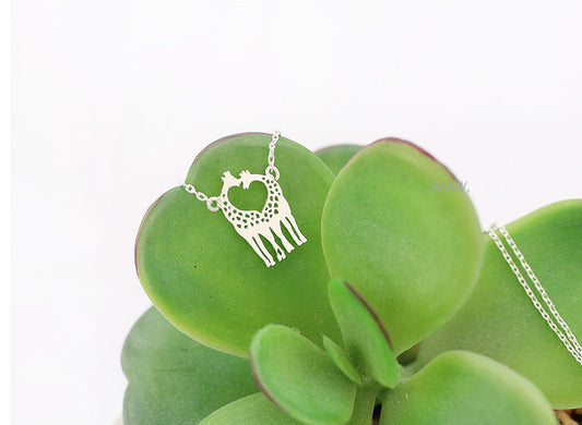Giraffe Shaped Animal Themed Charm Necklace - May Your Fashion - 2