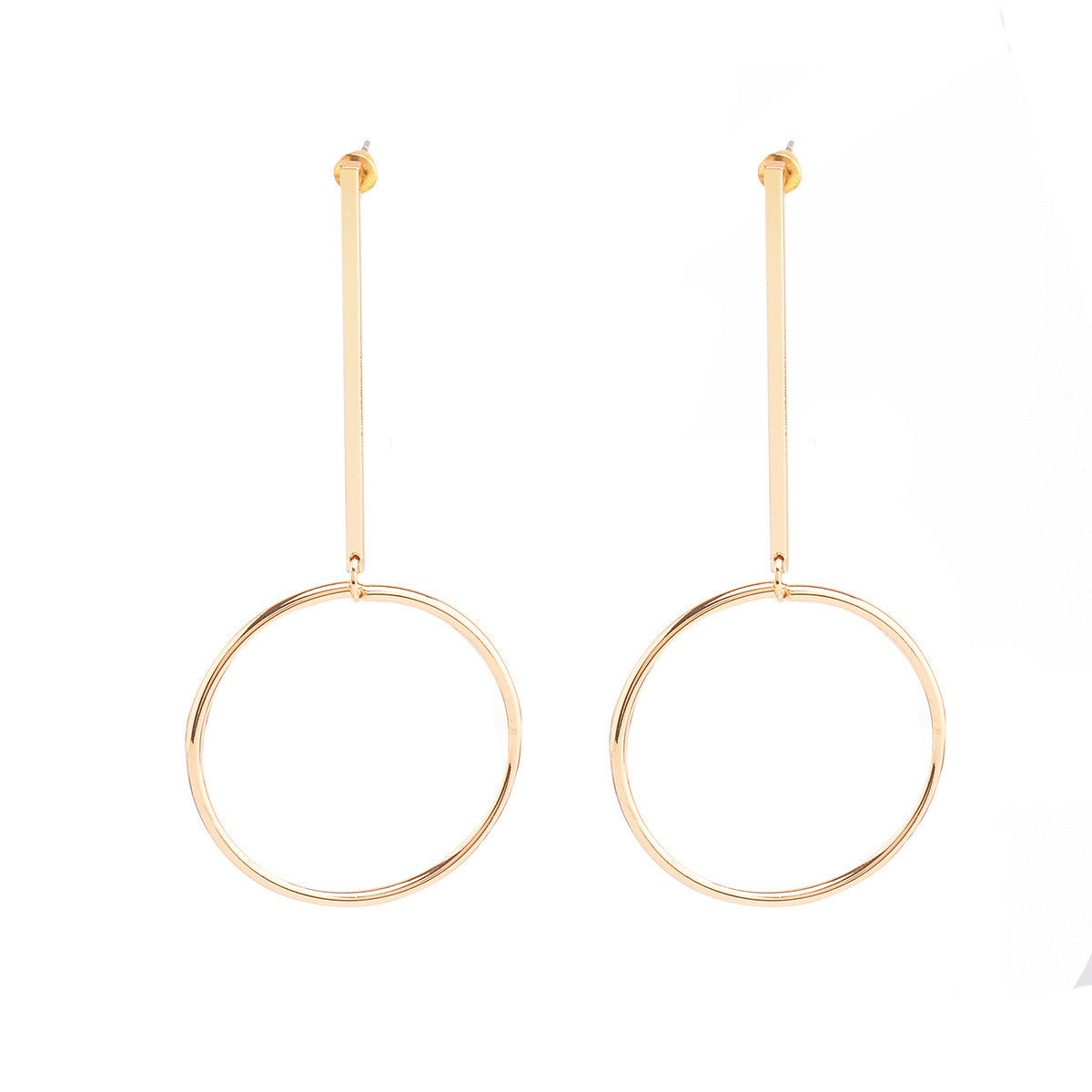 Exaggerated Personality Copper Circle Earrings