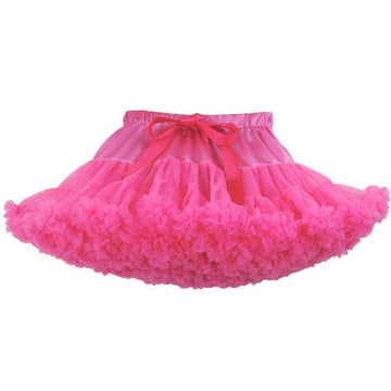 Sweet Patchwork Multi-Layers Short Fluffy Skirt