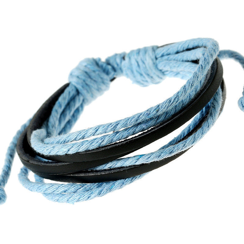 Leisure Retro Hand Woven Leather Bracelet