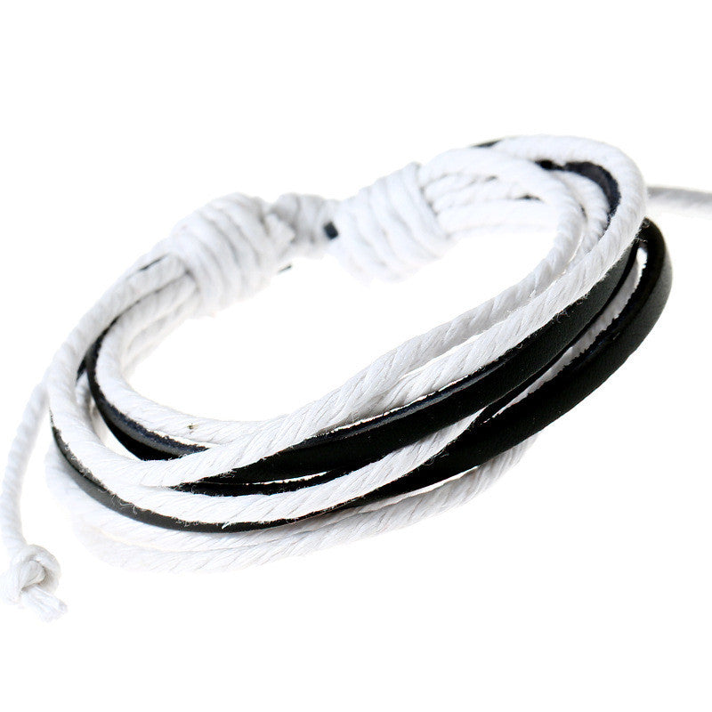 Leisure Retro Hand Woven Leather Bracelet